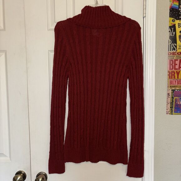 Susie Rose XXL Red Knit Sweater Button Collar Long Sleeve Women’s Top - Picture 8 of 9
